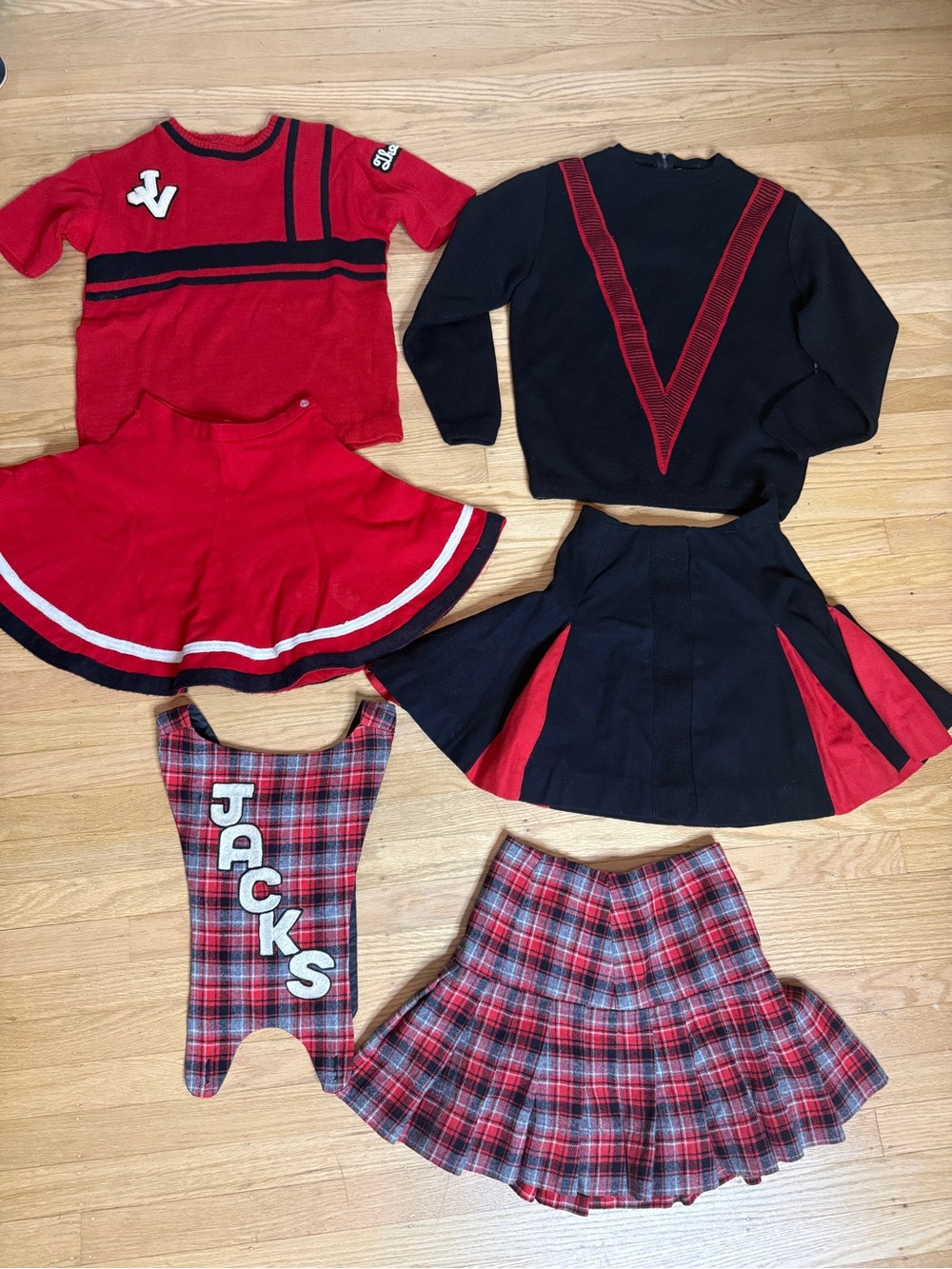 50's-60's Vintage Wool Cheerleader JV Costume Set